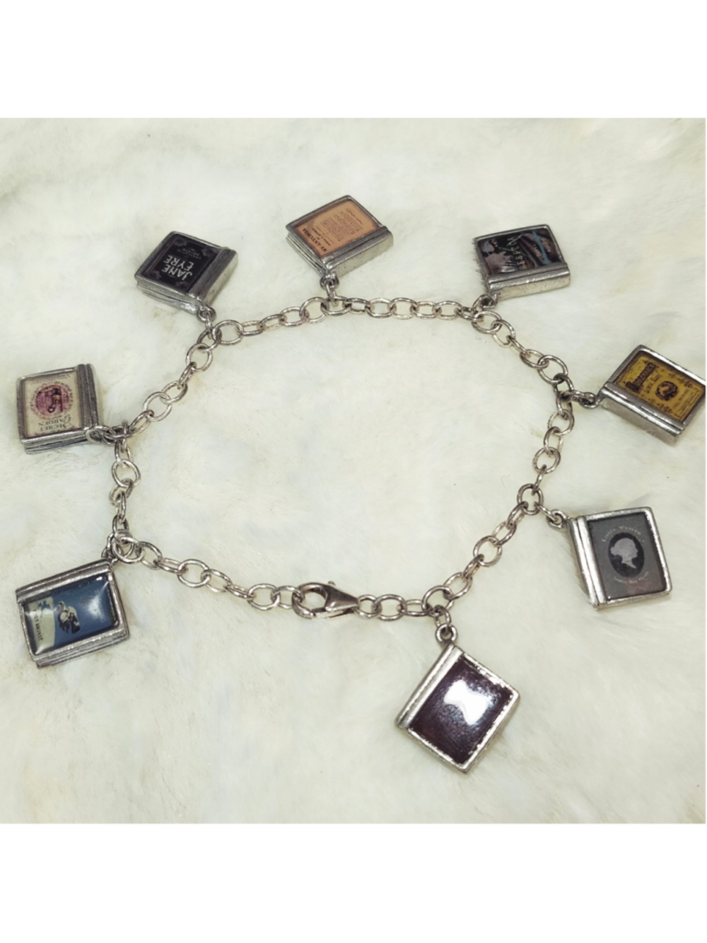 Sterling link Brac the classics book charm Bracelet jane Eyre, more